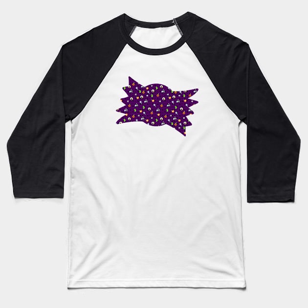 Monster Candy (Shape) Baseball T-Shirt by SpectreSparkC